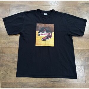 Vintage Air Jordan Banned Jordan 1 Graphic Tee Black XL